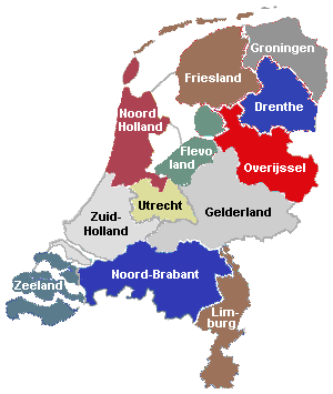 Kaart van Nederland